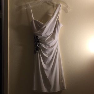 White one strap dress